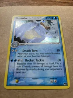 Pokemon POP Series 3 Promo Blastoise 1/17 Holo Rare Played - Image 3