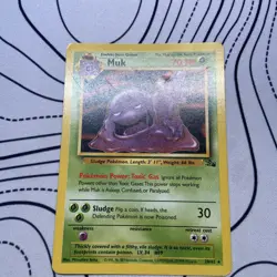 Muk 28/62 Non Holo Fossil Set Rare Pokemon WOTC Heavy Played - Image 2