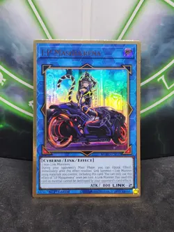 Yugioh I:P Masquerena MGED-EN035 Premium Gold Rare Alt Art 1st Edition NM - Image 1
