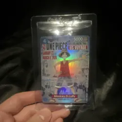 Bandai One Piece CCG MonkeyD.Luffy Leader US Voyage Promo Holo Card P-037 SEALED - Image 1