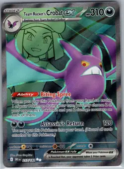 Team Rocket's Crobat ex 217/182 SV10: Destined Rivals - Pokemon Card - NM - Image 1