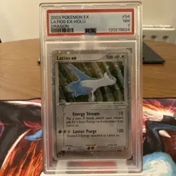 Pokemon EX Dragon Latios EX Card 94/97 Psa 7 with swirl - Image 1