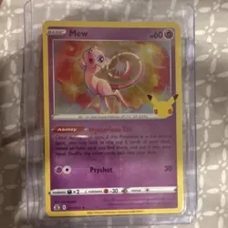 Pokemon Mew Celebrations 011/025 Holo Rare 60HP Psyshot Basic Psychic Card - Image 1