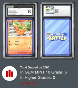 POKEMON TCG CHARMANDER (BLUE BORDER) MY FIRST BATTLE CHARMANDER PROMO - Image 3