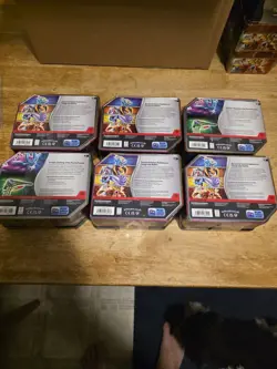 Pokemon Paradox Destinies Tins Complete Set of 6 (Surging Sparks Packs) Sealed - Image 2