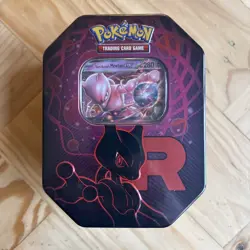 Pokemon TCG Team Rocket Tin - Team Rocket’s Mewtwo ex - Factory Sealed - Image 1
