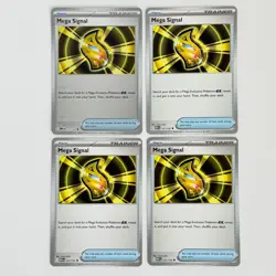x4 Mega Signal 121/132 Playset (1 Reverse Holo) Pokemon TCG Mega Evolutions NM - Image 1