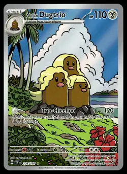 ALOLAN DUGTRIO - 208/191 Illustration Rare Surging Sparks Pokemon NM - Image 1
