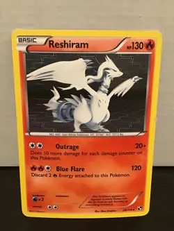 Reshiram 26/114 Holo Rare Pokemon Black & White - Image 1