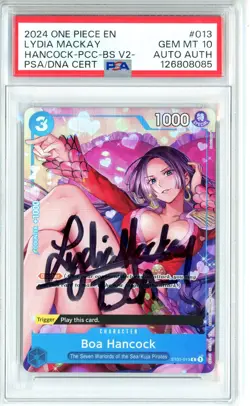 PSA GEM MINT 10 Lydia Mackay Boa Hancock ST03-013 OP Seven Warlords Of The Sea - Image 1