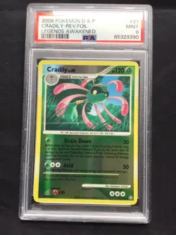 Pokemon Cards: Legends Awakened Reverse Holo: Cradily 21/146 PSA 9 - Image 2
