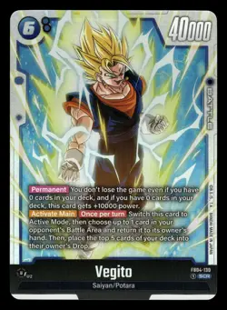 Vegito FB04-130 SCR Fusion World Dragon Ball Super Card - Image 1