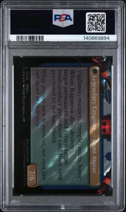 PSA 9: MTG Final Fantasy - #0526 Fang, Fearless l'Cie (Borderless Surge Foil) - Image 2