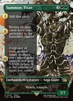 1x Summon: Titan - Borderless Light Play MTG Magic - Kid Icarus - - Image 1