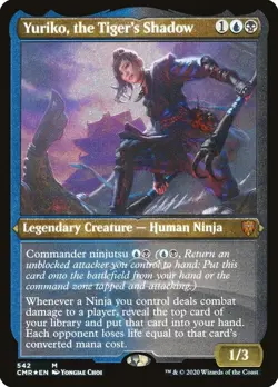 MTG Foil - Yuriko, the Tiger's Shadow (Foil Etched) - 542 / NM / English - Image 1