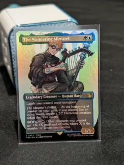 The Wandering Minstrel 0403 R Borderless FOIL Final Fantasy MTG - Pack Fresh - Image 1