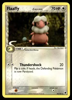 2006 Pokemon EX - Dragon Frontiers Flaaffy - Non HOLO Stage 1/Uncommon #30 - Image 1