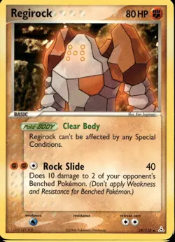 Regirock 28/110 Non Holo Rare EX Holon Phantoms Pokemon - Image 1