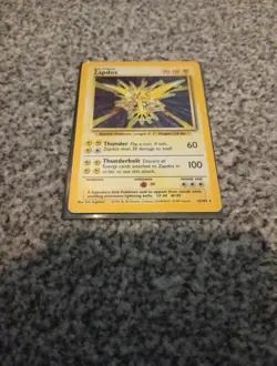 Pokemon TCG Zapdos Holo Rare Card Base Set 16/102 1999 WOTC - Image 1