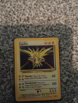 Pokemon TCG Zapdos Holo Rare Card Base Set 16/102 1999 WOTC - Image 2