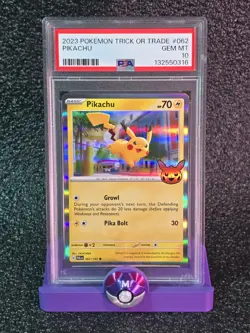 PSA 10 Pikachu #062 2023 Pokemon Trick or Trade - Image 1
