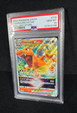 Pokemon Charizard VSTAR Full Art Holo Rare 2022 Brilliant Stars SWSH PSA 10 #018 - Image 2