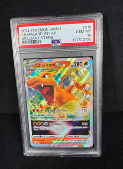 Pokemon Charizard VSTAR Full Art Holo Rare 2022 Brilliant Stars SWSH PSA 10 #018 - Image 4