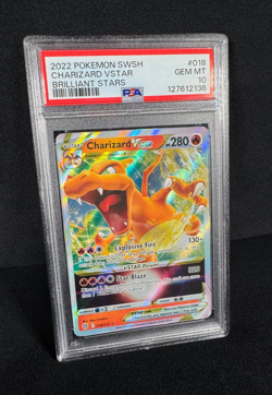 Pokemon Charizard VSTAR Full Art Holo Rare 2022 Brilliant Stars SWSH PSA 10 #018 - Image 5