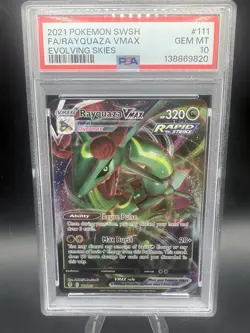Rayquaza VMAX 111/203 Evolving Skies Holo Pokemon PSA 10 Gem Mint Full Art - Image 1