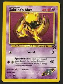 Pokemon Sabrina's Abra Black Star Promo 19 WOTC NM - Image 1