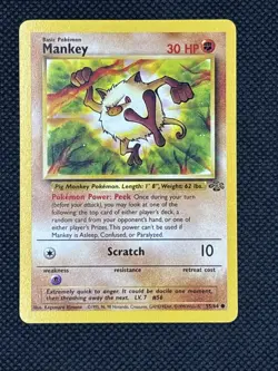 Pokemon TCG Card - Mankey 55/64 | Jungle Set 1999 - Image 1