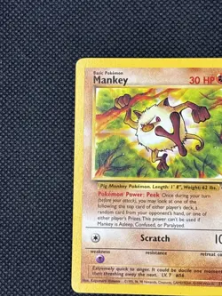 Pokemon TCG Card - Mankey 55/64 | Jungle Set 1999 - Image 2