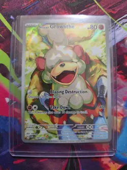 Pokemon TCG Hisuian Growlithe Illustration Rare Twilight Masquerade 181/167 - Image 1