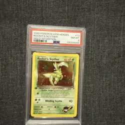 Pokemon TCG Rockets Scyther Gym Heroes #13/132 Holi Rare 1st Edition PSA 8 - Image 1