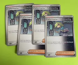 x4 Ciphermaniac's Codebreaking 145/162 Temporal Forces Pokemon Playset NM/M - Image 1