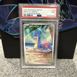 2025 POKEMON DRI EN-DESTINED RIVALS ILLUSTRATION RARE #194 MISTY'S LAPRAS PSA 9 - Image 1