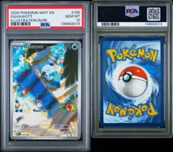 PSA 10 Oshawott 105/086 Pokemon Scarlet Violet White Flare IR Gem Mint - Image 3
