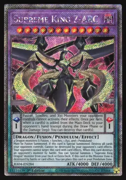 Supreme King Z-ARC - RA04-EN284 - Platinum Secret Rare - 1st Edition Yugioh - Image 1