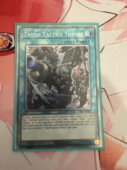 CH01-EN030 Triple Tactics Thrust Alt Art Starlight Rare 1st ed YUGIOH - Image 1