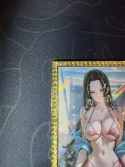 Goddess Hancock Bikini Numbered Long Metal Card Waifu Doujin One Piece Character - Image 2