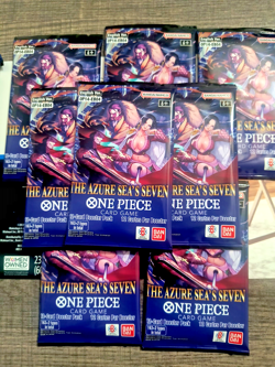 One Piece TCG (OP-14) The Azure Sea's Seven Booster Packs - English - Lot of 8 - Image 1