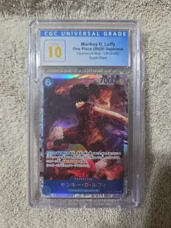 One Piece Paramount War Monkey D Luffy OP02-062 SR English CGC 10 GEM MT - Image 1