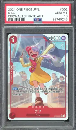 [PSA 10] Uta OP09-002 - Emperors of the New World Alt Art Japanese ONE PIECE - Image 1