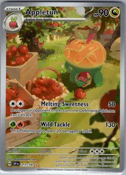 Appletun 211/191 SV08: Surging Sparks - Pokemon Card - NM - Image 1