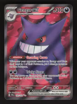 Gengar EX 193/162 Pokemon Temporal Forces Ultra Rare Holo Full Art Card - Image 1