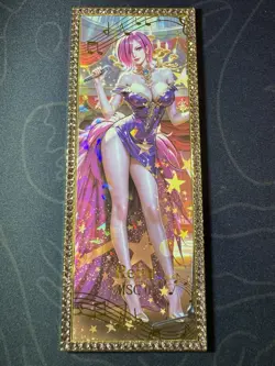 Goddess Reiju Singer Numbered Diamond Metal Card Waifu Doujin One Piece - Image 1