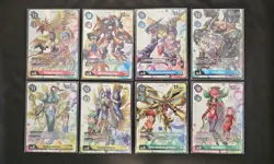 Digimon TCG - Full set of 8 Campaign Promo Cards (WarGreymon, MetalGarurumon) - Image 1