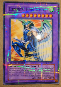 MF02-EN001 Elemental Hero Tempest Parallel Rare Limited Ed Yugioh Card - Image 1