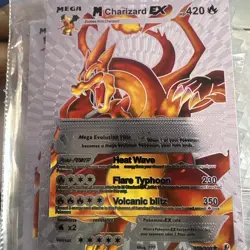 Charizard Ex Silver Foil Fan Art Display Card NM/M - Image 1