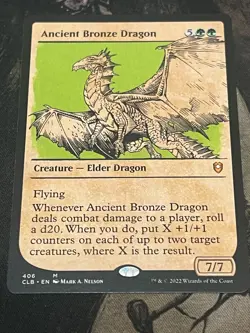 Mtg Ancient Bronze Dragon (Showcase) Commander Legends Baldur's Gate Regular NM - Image 1